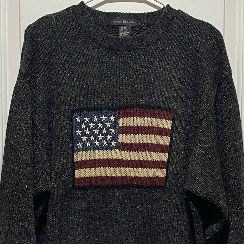 🇺🇸 Americana Large Wool Blend Brown Marled Vintage 90s Y2K Eclectic Grandpa
